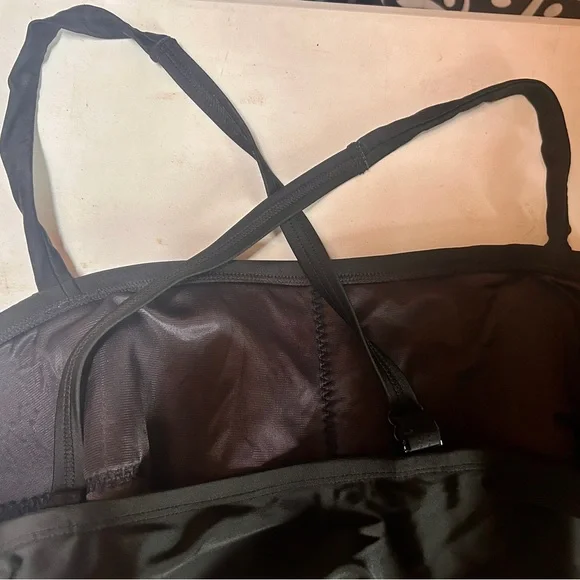 Cacique Elegant Black Tankini top only Swimsuit - Picture 3 of 6